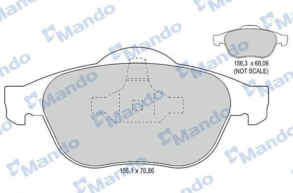 Mando MBF015802 - Kit pastiglie freno, Freno a disco autozon.pro