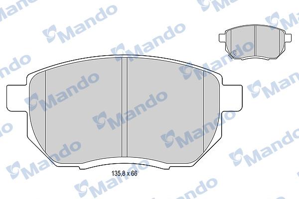 Mando MBF015748 - Kit pastiglie freno, Freno a disco autozon.pro