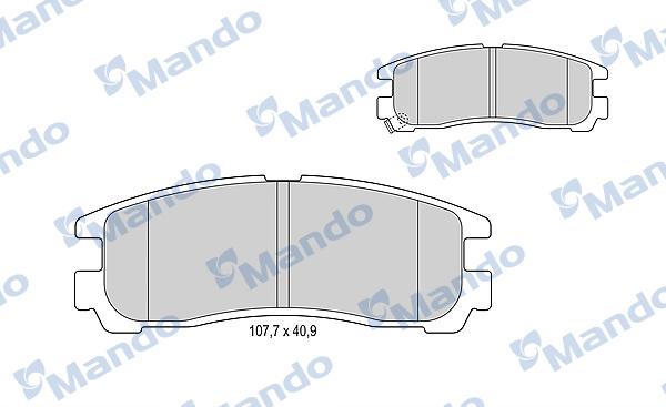 Mando MBF015707 - Kit pastiglie freno, Freno a disco autozon.pro