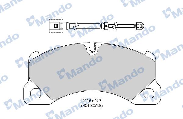 Mando MBF015785 - Kit pastiglie freno, Freno a disco autozon.pro