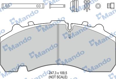 Mando MBF016095 - Kit pastiglie freno, Freno a disco autozon.pro