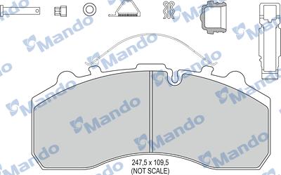 Mando MBF016096 - Kit pastiglie freno, Freno a disco autozon.pro