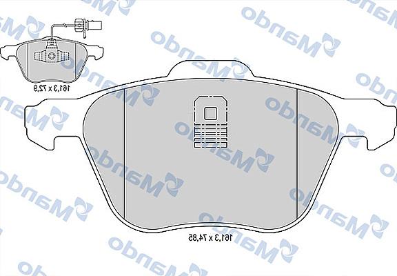 Mando MBF016042 - Kit pastiglie freno, Freno a disco autozon.pro