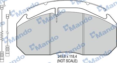 Mando MBF016057 - Kit pastiglie freno, Freno a disco autozon.pro