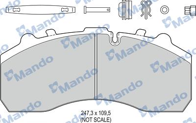 Mando MBF016061 - Kit pastiglie freno, Freno a disco autozon.pro