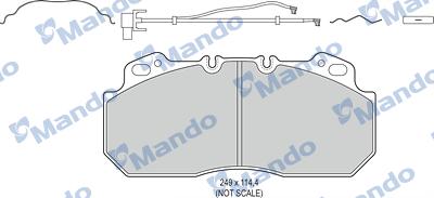 Mando MBF016063 - Kit pastiglie freno, Freno a disco autozon.pro