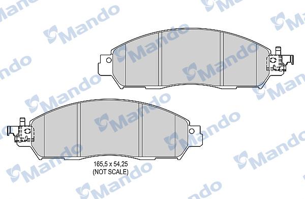 Mando MBF016000 - Kit pastiglie freno, Freno a disco autozon.pro