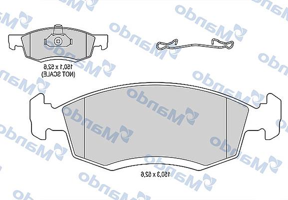 Mando MBF016019 - Kit pastiglie freno, Freno a disco autozon.pro