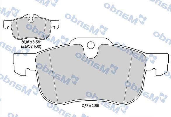 Mando MBF016023 - Kit pastiglie freno, Freno a disco autozon.pro