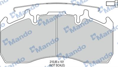 Mando MBF016075 - Kit pastiglie freno, Freno a disco autozon.pro