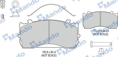 Mando MBF016073 - Kit pastiglie freno, Freno a disco autozon.pro