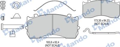 Mando MBF016108 - Kit pastiglie freno, Freno a disco autozon.pro