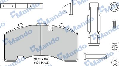 Mando MBF016107 - Kit pastiglie freno, Freno a disco autozon.pro