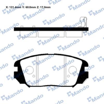 Mando MBF010029E - Kit pastiglie freno, Freno a disco autozon.pro