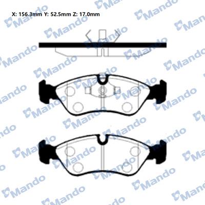 Mando MBF010111E - Kit pastiglie freno, Freno a disco autozon.pro