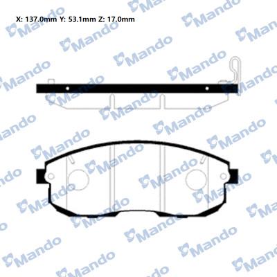 Mando MBF010134C - Kit pastiglie freno, Freno a disco autozon.pro