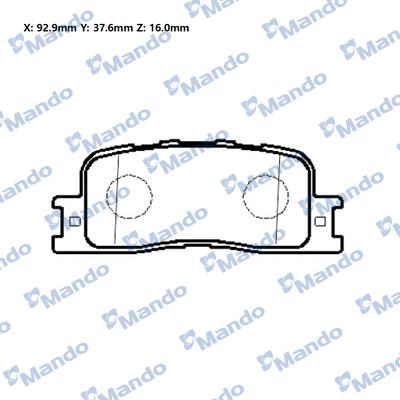 Mando MBF010315E - Kit pastiglie freno, Freno a disco autozon.pro