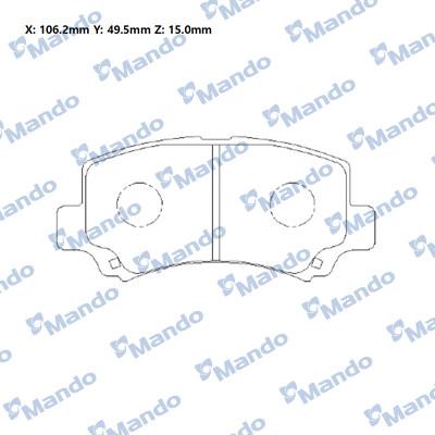 Mando MBF010292C - Kit pastiglie freno, Freno a disco autozon.pro