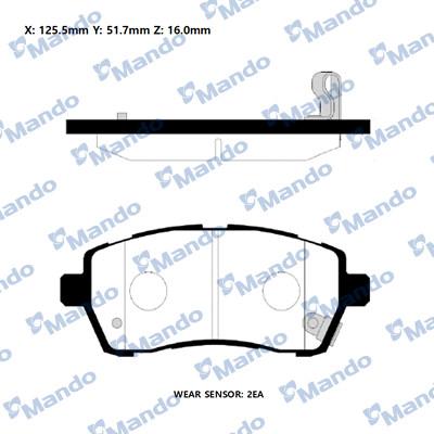 Mando RMPA05NS - Kit pastiglie freno, Freno a disco autozon.pro