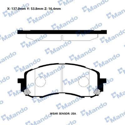 Mando RMPB01NS - Kit pastiglie freno, Freno a disco autozon.pro