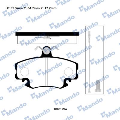 Mando RMPC01NS - Kit pastiglie freno, Freno a disco autozon.pro