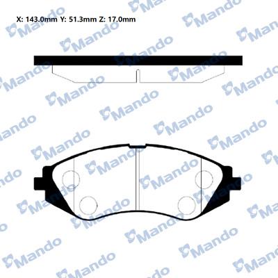 Mando RMPD03NS - Kit pastiglie freno, Freno a disco autozon.pro