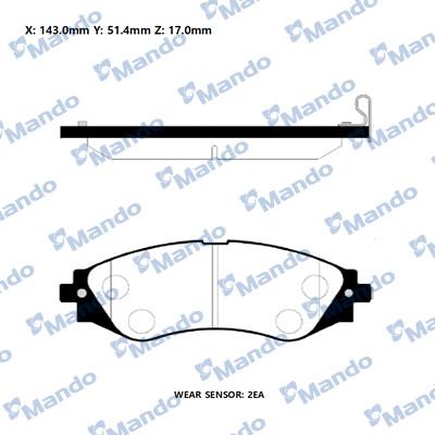 Mando RMPD19NS - Kit pastiglie freno, Freno a disco autozon.pro