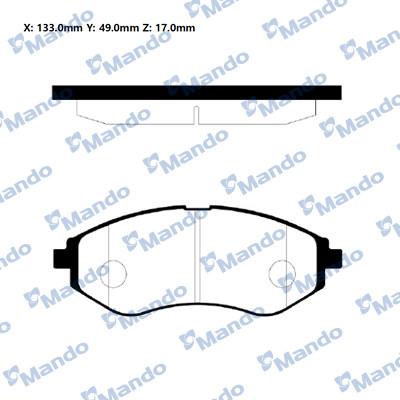 Mando RMPD16NS - Kit pastiglie freno, Freno a disco autozon.pro