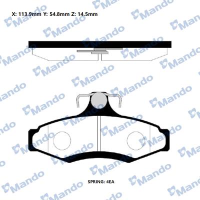 Mando RMPD11NS - Kit pastiglie freno, Freno a disco autozon.pro