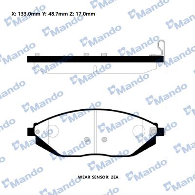 Mando RMPD34NS - Kit pastiglie freno, Freno a disco autozon.pro