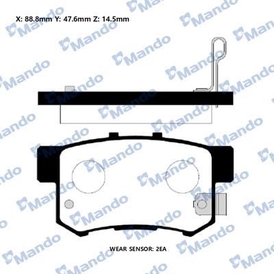 Mando RMPD33NS - Kit pastiglie freno, Freno a disco autozon.pro