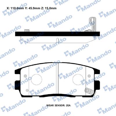 Mando RMPD29NS - Kit pastiglie freno, Freno a disco autozon.pro