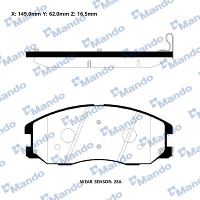 Mando RMPD28NS - Kit pastiglie freno, Freno a disco autozon.pro