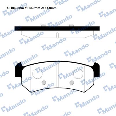 Mando RMPD22NS - Kit pastiglie freno, Freno a disco autozon.pro