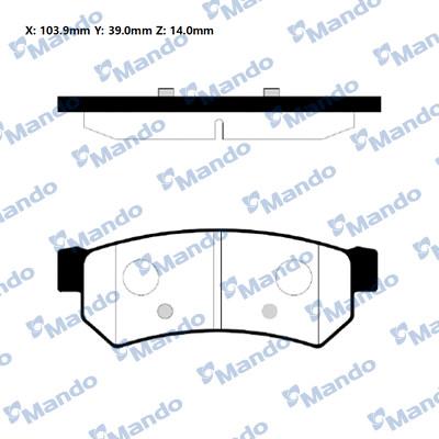 Mando RMPD27NS - Kit pastiglie freno, Freno a disco autozon.pro