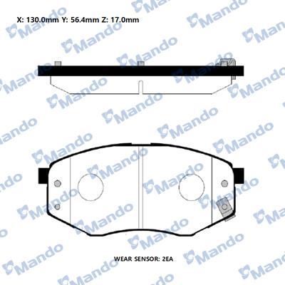 Mando RMPH44 - Kit pastiglie freno, Freno a disco autozon.pro