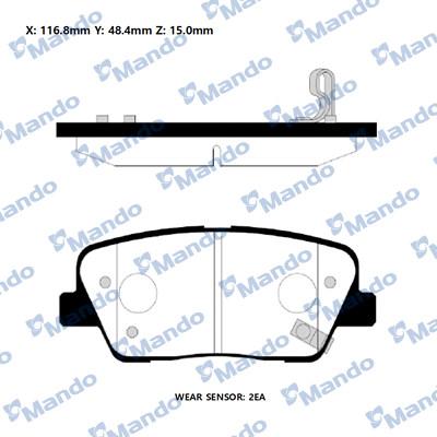 Mando RMPH45NS - Kit pastiglie freno, Freno a disco autozon.pro