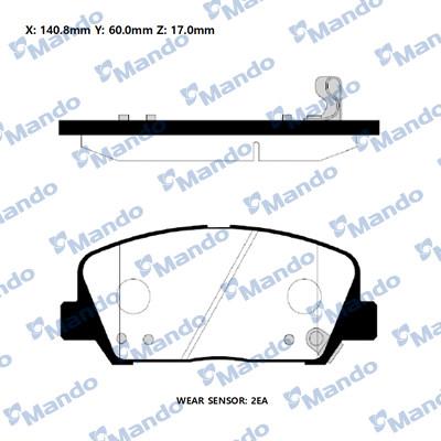 Mando RMPH48 - Kit pastiglie freno, Freno a disco autozon.pro