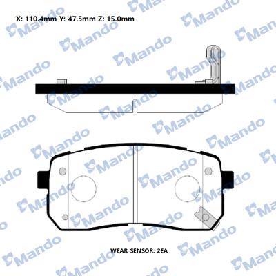 Mando RMPH43NS - Kit pastiglie freno, Freno a disco autozon.pro