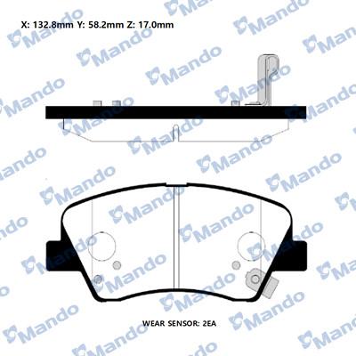 Mando RMPH47NS - Kit pastiglie freno, Freno a disco autozon.pro