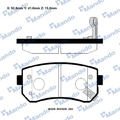 Mando RMPH58NS - Kit pastiglie freno, Freno a disco autozon.pro