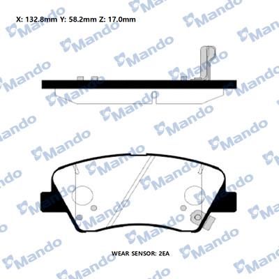 Mando RMPH64NS - Kit pastiglie freno, Freno a disco autozon.pro