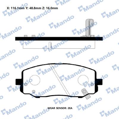 Mando RMPH66 - Kit pastiglie freno, Freno a disco autozon.pro