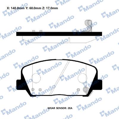 Mando RMPH61 - Kit pastiglie freno, Freno a disco autozon.pro