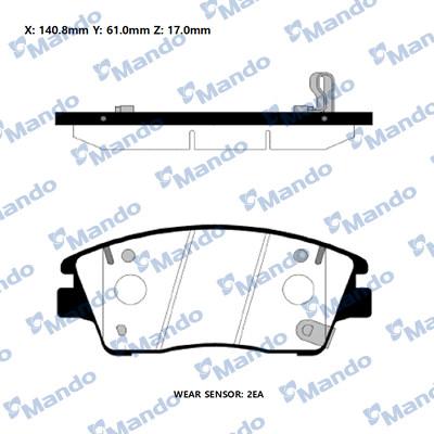 Mando RMPH63NS - Kit pastiglie freno, Freno a disco autozon.pro