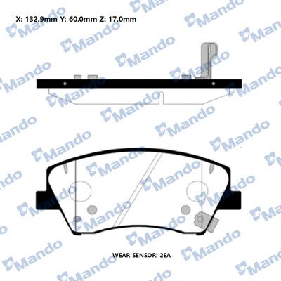 Mando RMPH62 - Kit pastiglie freno, Freno a disco autozon.pro