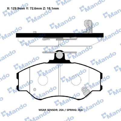 Mando RMPH05NS - Kit pastiglie freno, Freno a disco autozon.pro