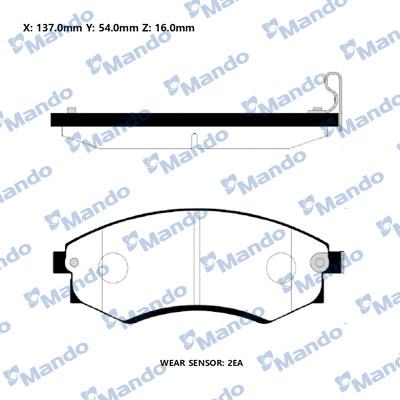 Mando RMPH08NS - Kit pastiglie freno, Freno a disco autozon.pro