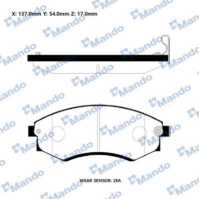 Mando RMPH02NS - Kit pastiglie freno, Freno a disco autozon.pro