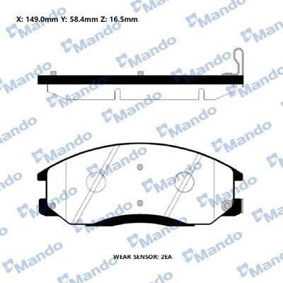 Mando RMPH19NS - Kit pastiglie freno, Freno a disco autozon.pro